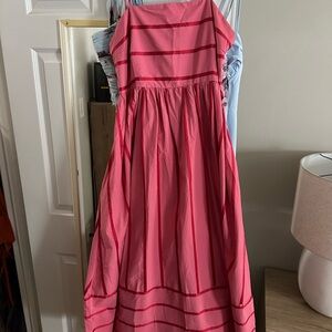 Amazon Women's Pink Striped Maxi Dress